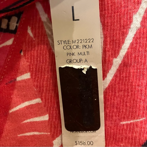 NIC + ZOE Feather Leaves Sleeveless Linen Blend MIDI Dress (Large) - Picture 9 of 9